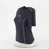 Womens Jack Wolfskin Short Sleeve Drybase Black Round Neck Stretch T-Shirt